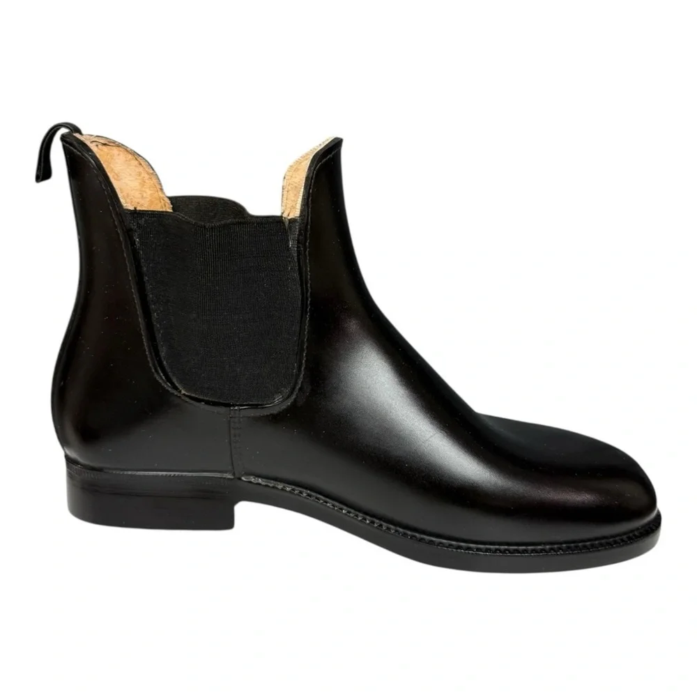 Vintage Black Riding Boots Chelsea Style Size 8 Handmade Italian Riding Boot
